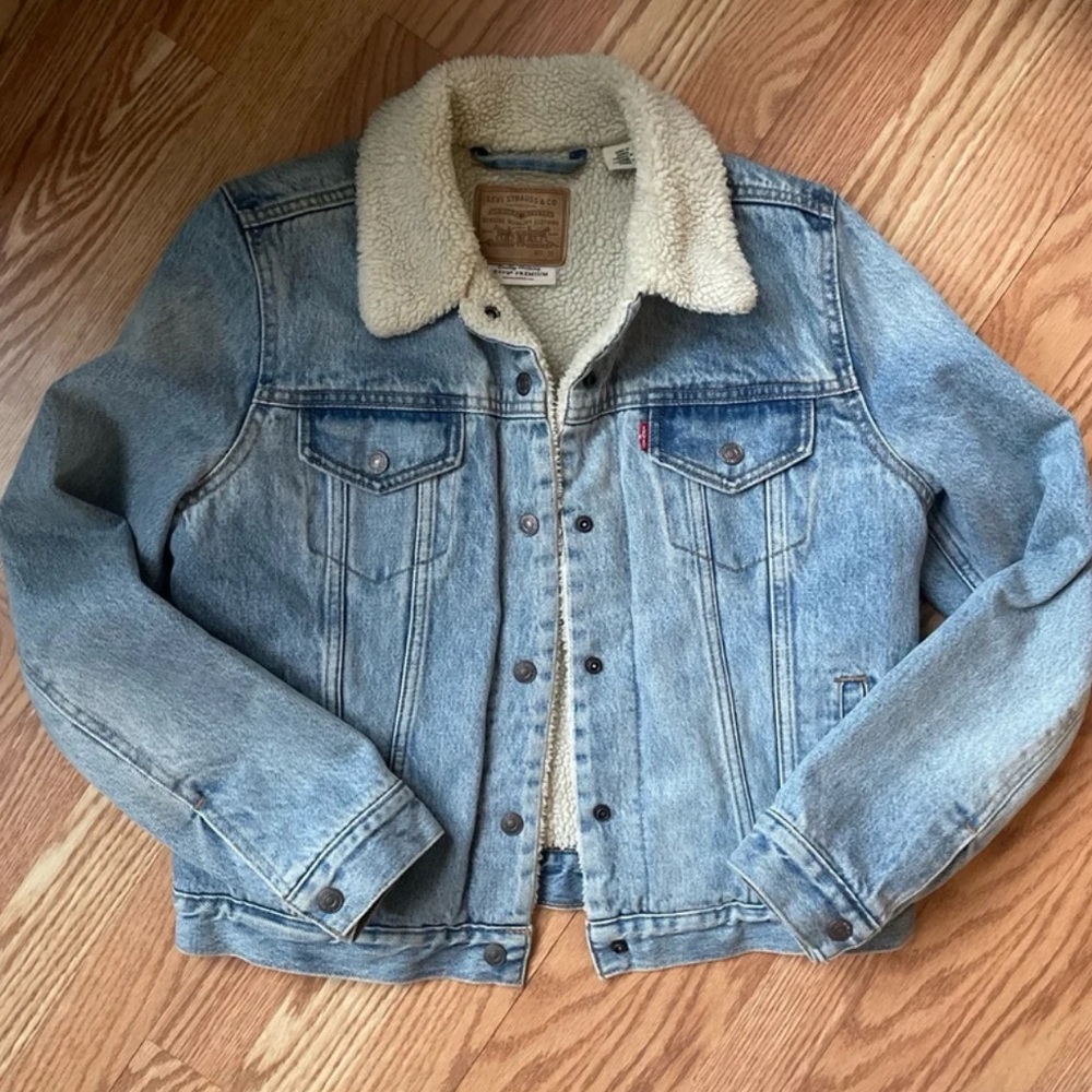 Levi’s Denim Sherpa Trucker Jacket